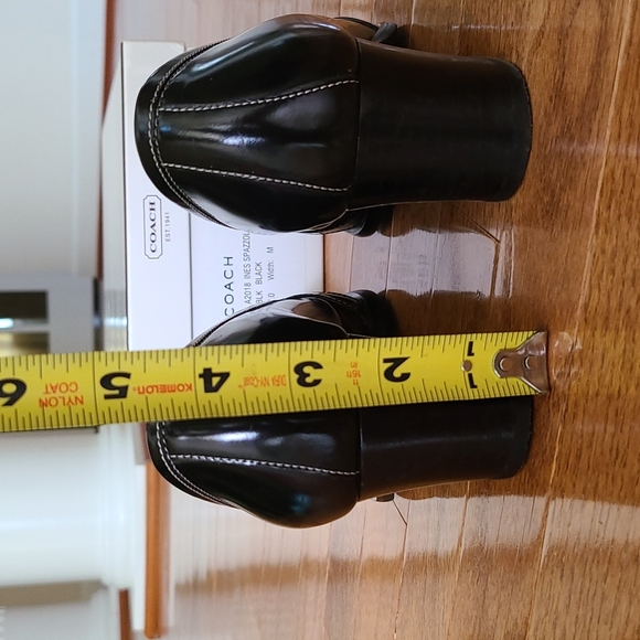 Coach sz 7 black Ines Spazzolato Block Heels - Picture 14 of 14